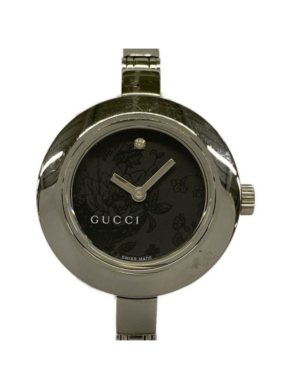 Gucci Watch 105 Floral Diamond Black